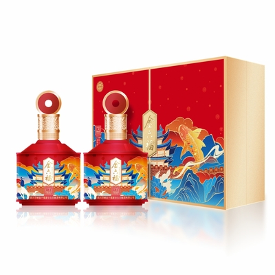 金六福酒·七彩锦城礼盒(红）